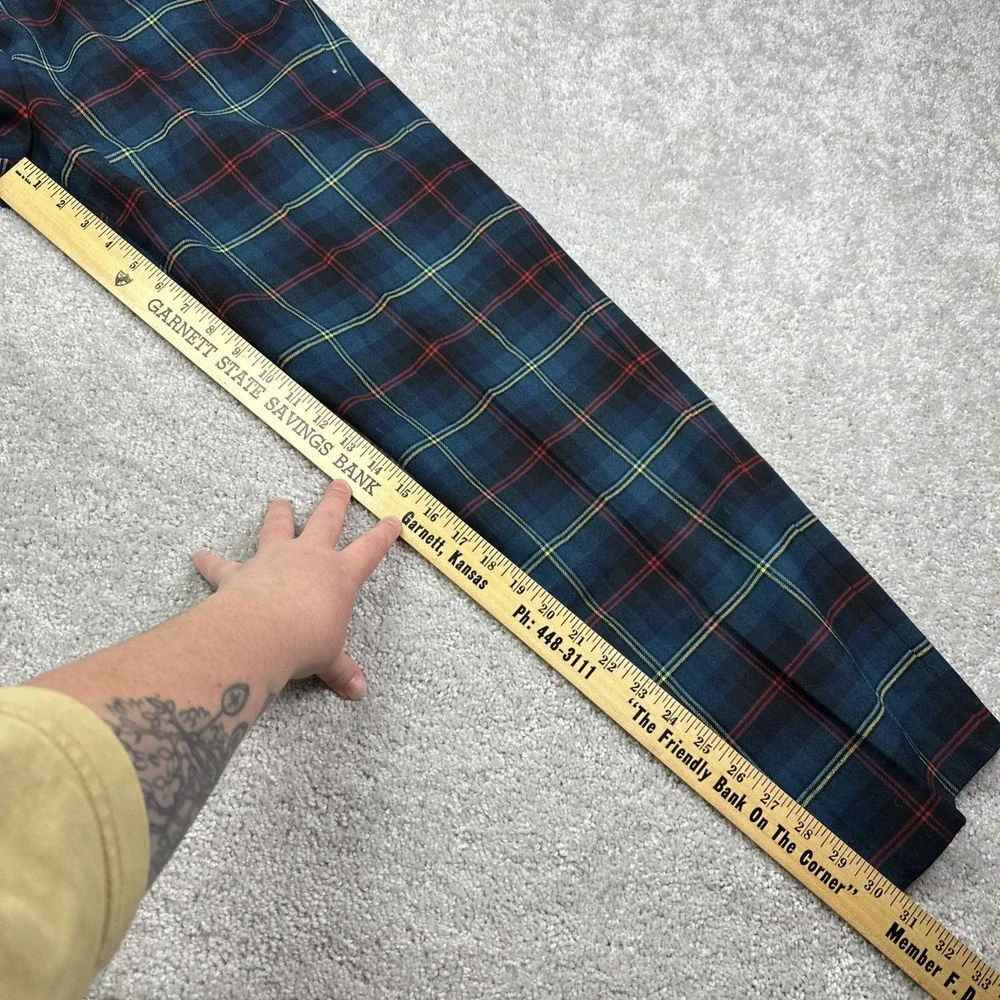 Talbots Heritage Wool Blend Tartan Plaid Cuffed Pants Size 12 Academia‎